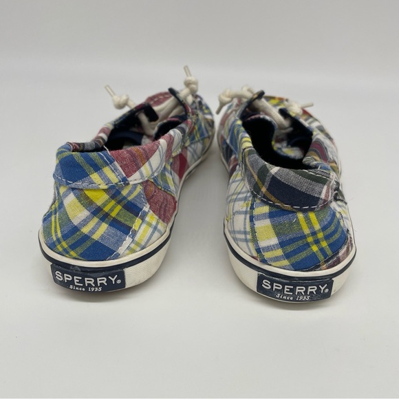 Women's Sperry Lounge Away Madras Boat Shoes Plaid Top-Slider Size 8 - Picture 4 of 14